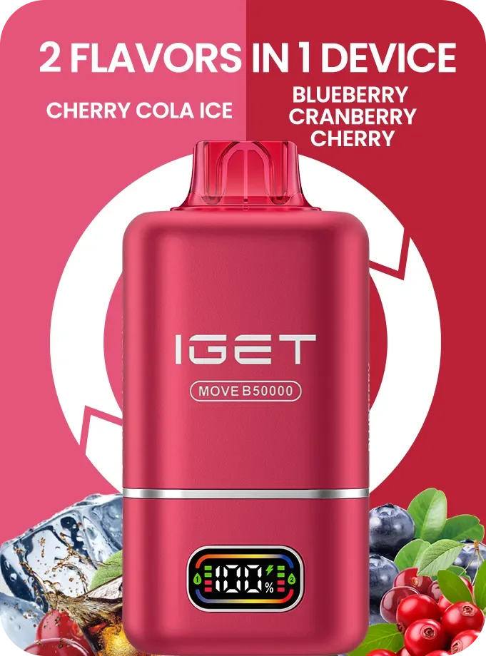 Iget Move B50000 (50k Puffs – 2 Flavours In 1 Device) view 1